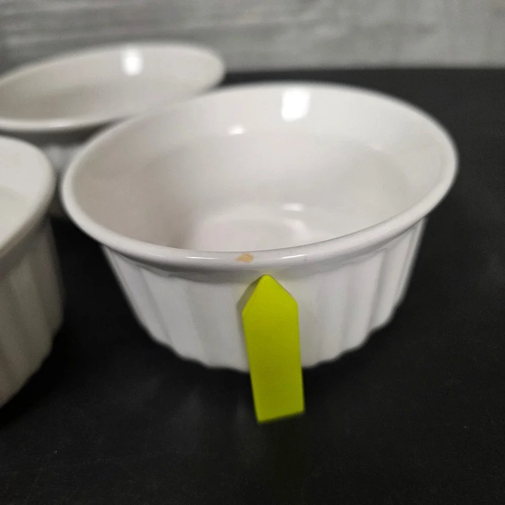 CorningWare French White Ramekin Set of 3 7oz Tableware Baking Minimalist FAIR